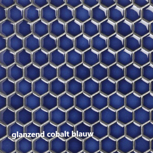 glanzend cobalt blauw