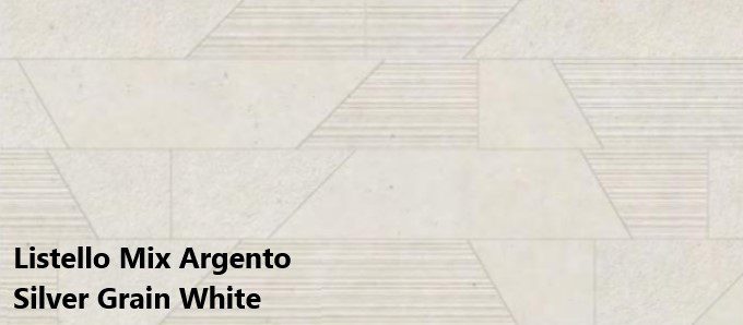 Listello Mix Argento White