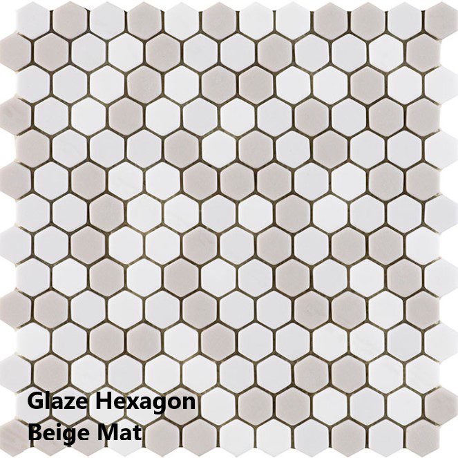 Glaze Hexagon Beige Mat