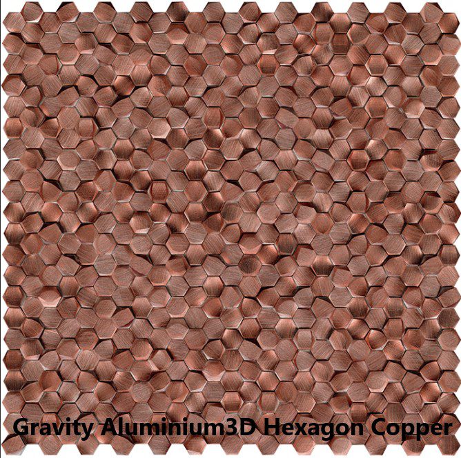 Gravity Aluminium 3D Hexagon Copper