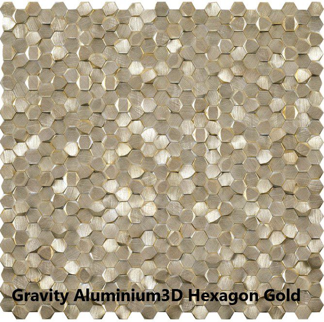 Gravity Aluminium 3D Hexagon Gold