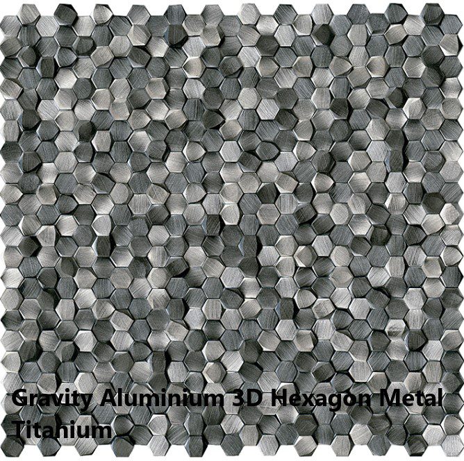 Gravity Aluminium 3D Hexagon Metal Titanium
