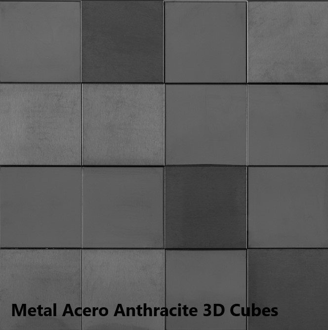 Metal Acero Anthracite 3D Cubes