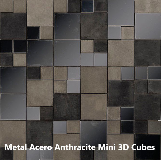 Metal Acero Anthracite Mini 3D Cubes
