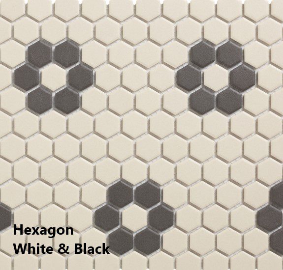 hexagon black and white