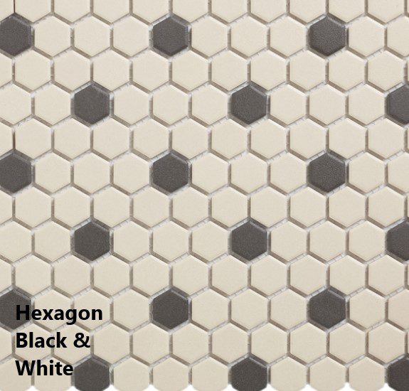 hexagon black and white