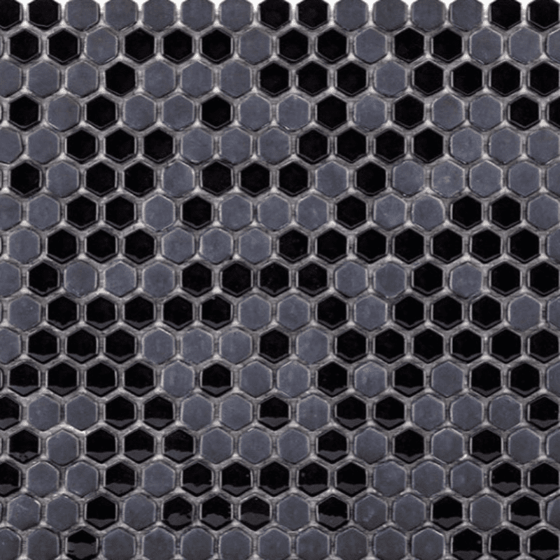 Glaze Mini Hexagon Zwart mat